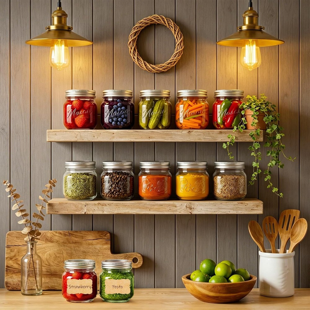 Tarros Mason de 8 oz con tapas - Mason Jar 8Oz reseña y precio