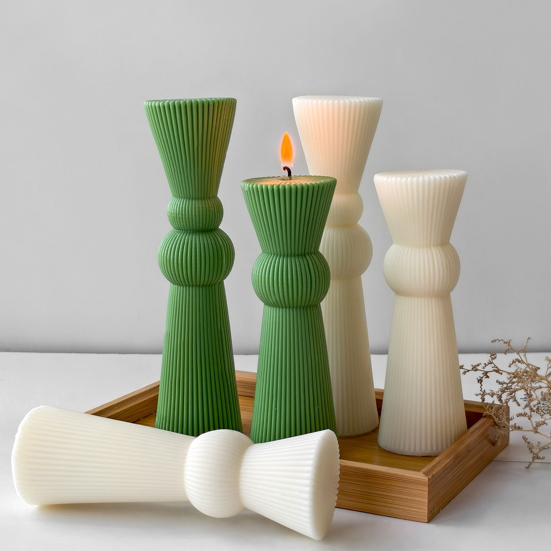 Molde de vela de Pilar a rayas - Candle Supplies Store reseña y precio